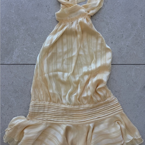 Peppermayo Willow Chiffon Mini Dress - Yellow NWT US:6/AUS:10 - Picture 5 of 9